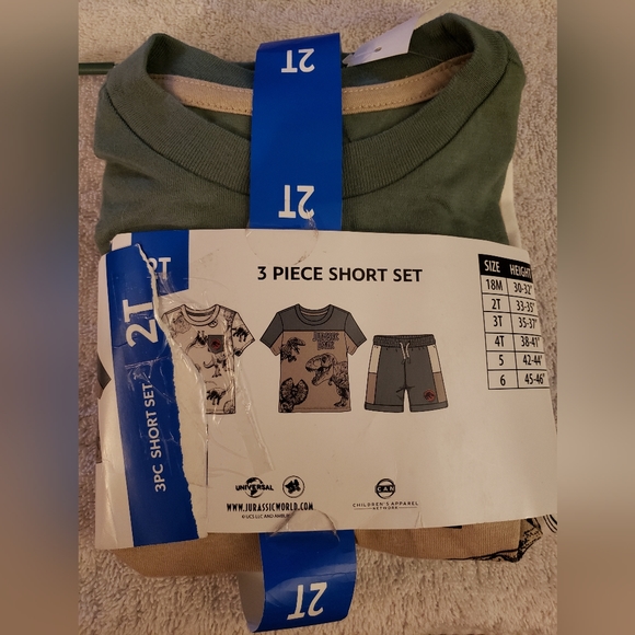 Jurassic Park 3 piece Kids Shorts Set - Picture 3 of 4